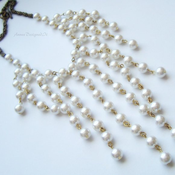 Hand Made - Elegant Pearl Necklace - Picture 4 of 5
